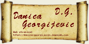 Danica Georgijević vizit kartica